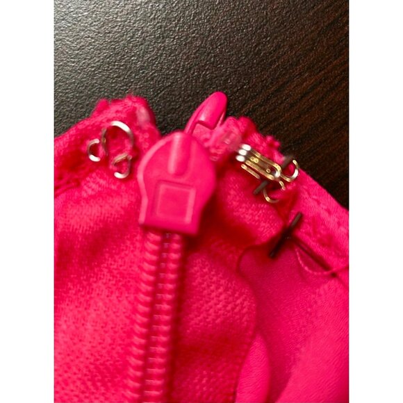 Adelyn Rae WEDDING GUEST ULTRA FEMININE Hot Pink Lace Dress NWT Sz LARGE - Picture 7 of 9